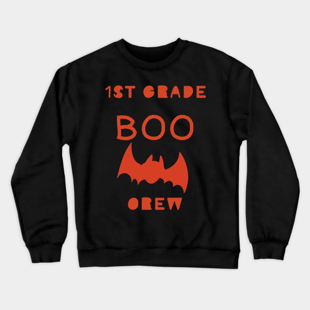 1st grade boo bat crew Crewneck Sweatshirt by beautifulhandmadeart